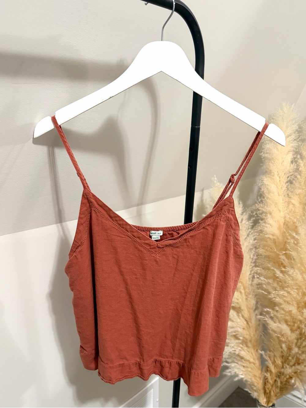 Aerie Burnt Orange Flowy Tank Top